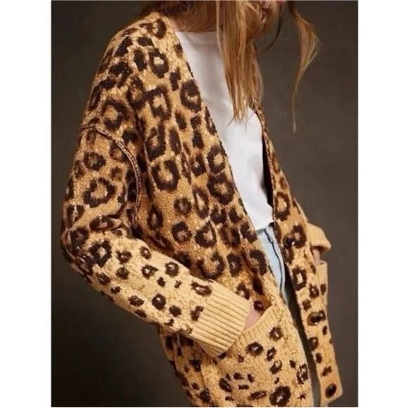 Free People State Side Leopard Cardigan - Picture 3 of 7